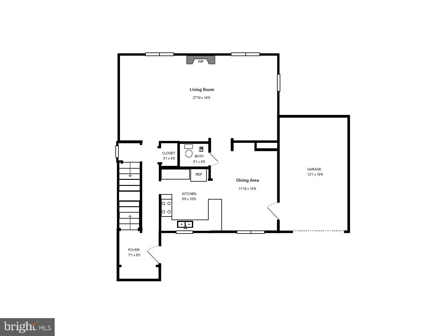 1494 Roundleaf Court Reston, VA 20190 - Photo 35 of 37 Main Level Floor Plan