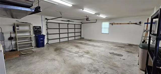 a view of a garage