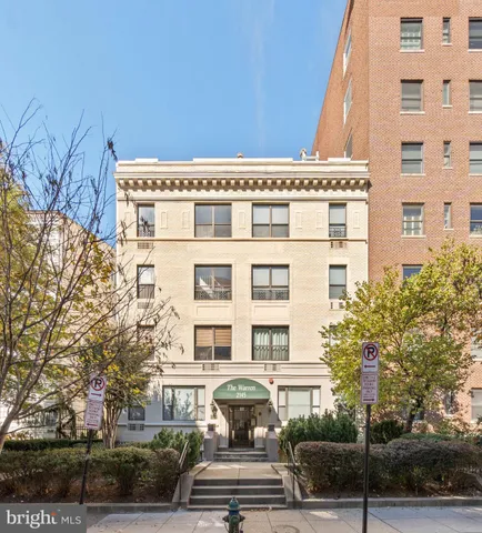 a front view of a building