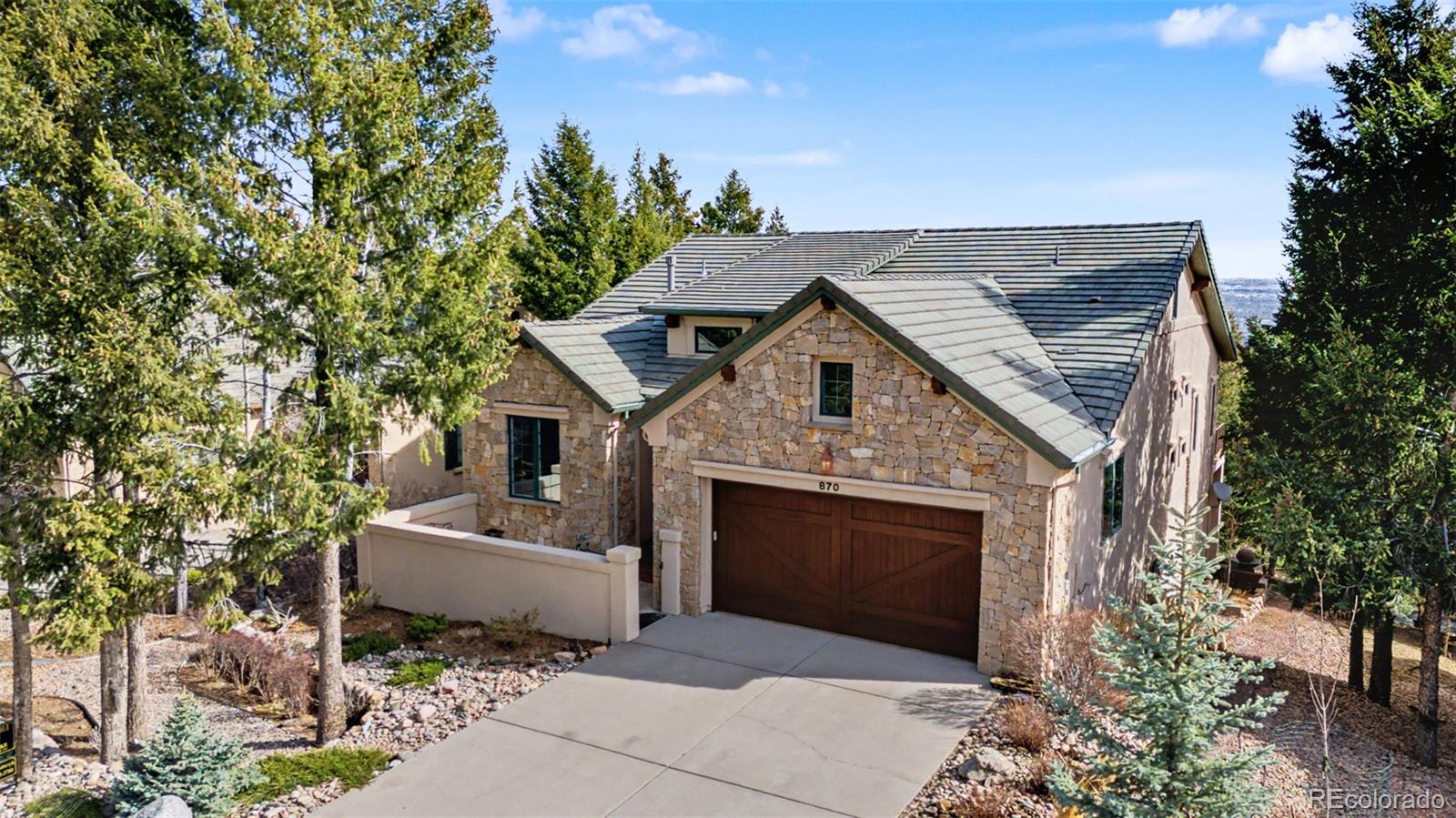 870 Mont Blanc View Colorado Springs, CO 80906 - Photo 35 of 42 a front view of a house with yard