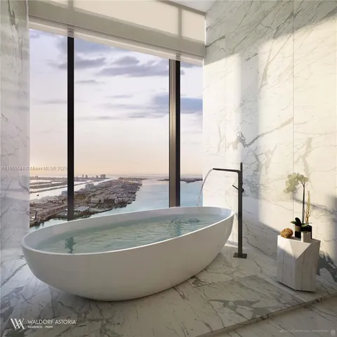 a view of a bathtub in a bathroom