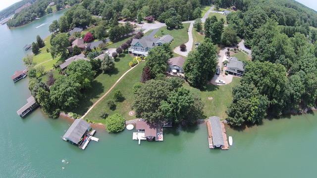 aerial view middle house