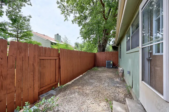 a backyard of a house