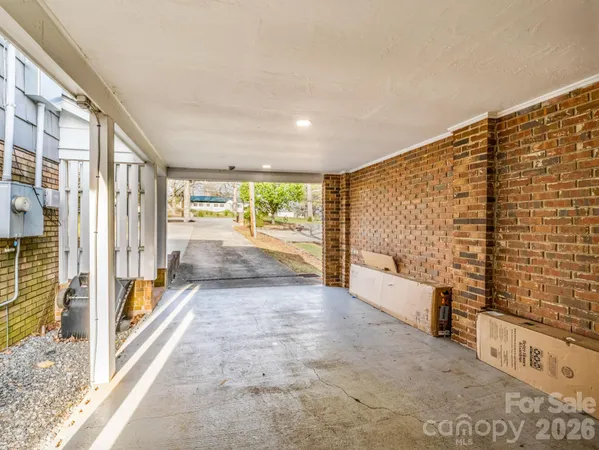 a view of hallway with stairs