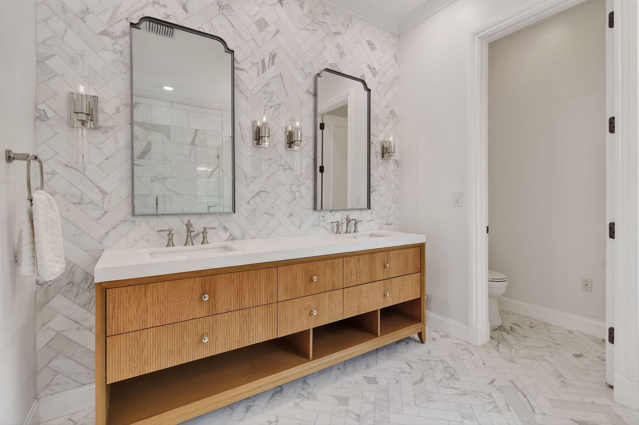 201 Avila Road West Palm Beach, FL 33405 - Photo 40 of 75 a bathroom with a double vanity sink mirror and