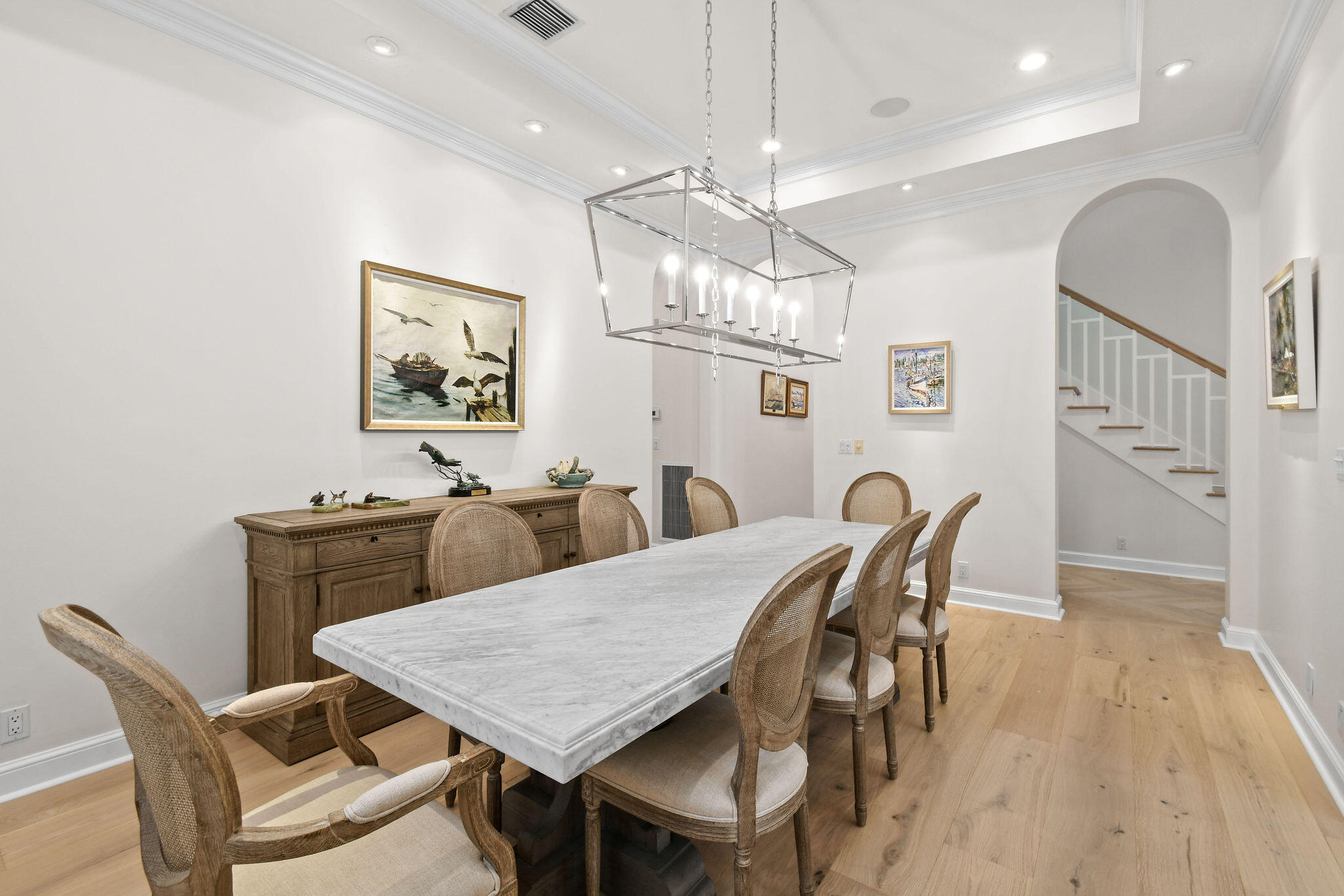 201 Avila Road West Palm Beach, FL 33405 - Photo 10 of 75 a view of a dining room with furniture and chandelier