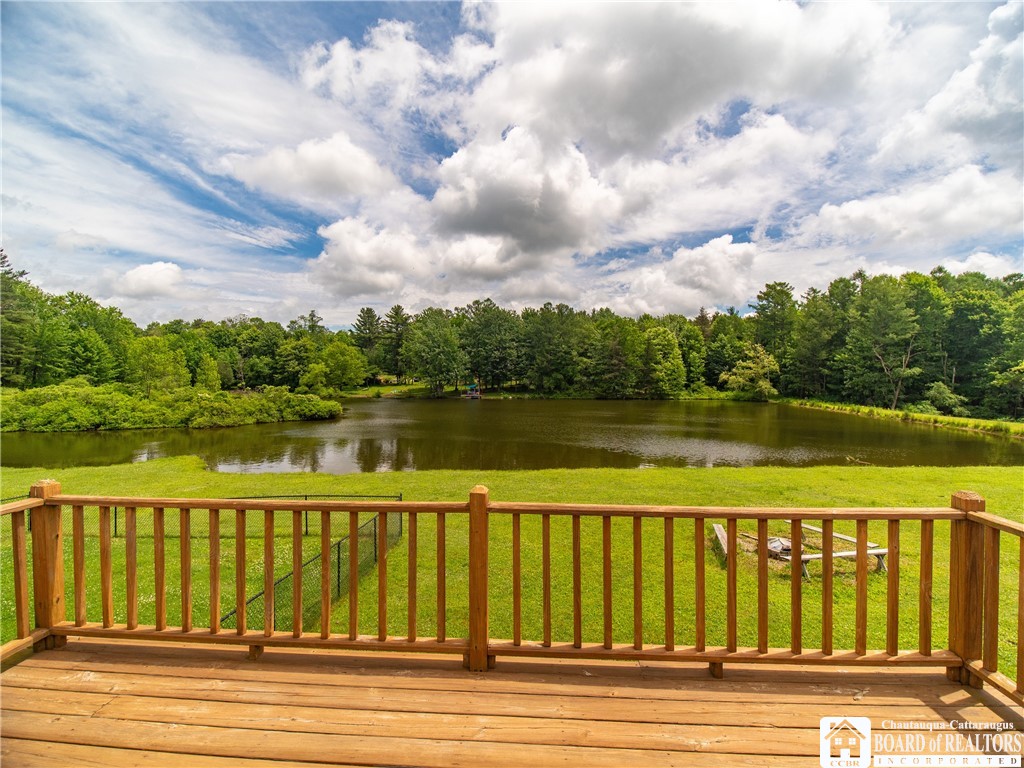 4671 Pickard Road Dewittville, NY 14728 - Photo 6 of 41 Deck overlooking private pond.