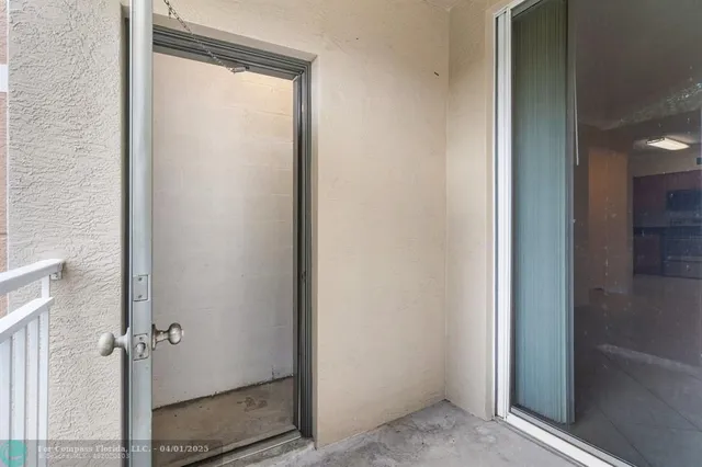 a view of a garden with trees