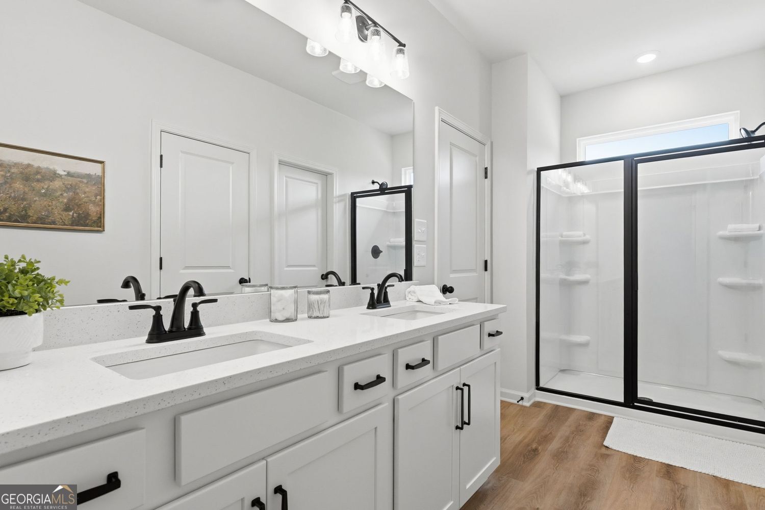 411 Summit View Lane, Unit 2 Jasper, GA 30143 - Photo 27 of 38 a bathroom with a double vanity sink mirror and double