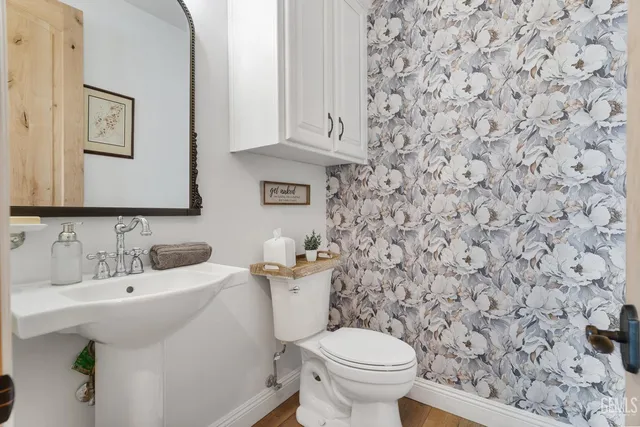a bathroom with a sink and a toilet