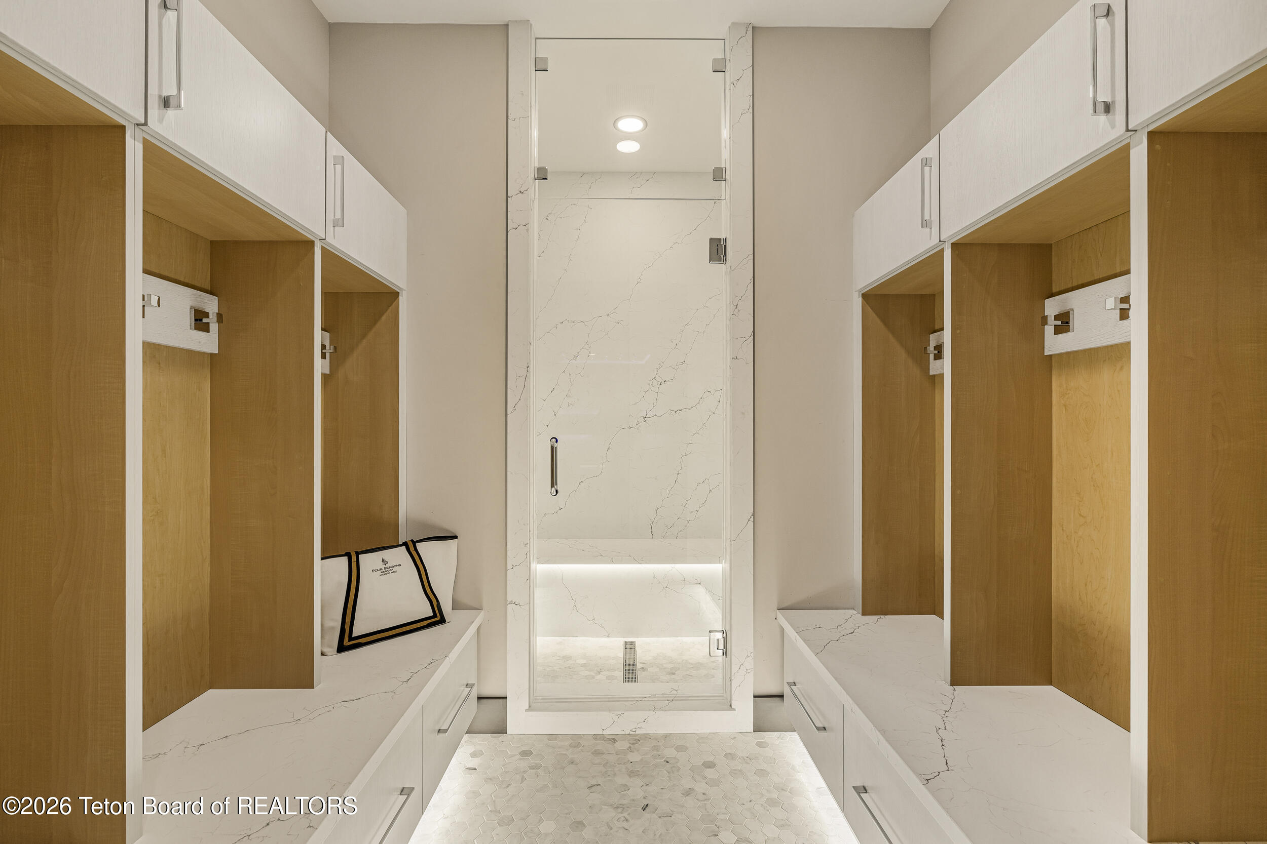 8910 Porter Loop Road Jackson, WY 83001 - Photo 43 of 79 locker room to steam shower