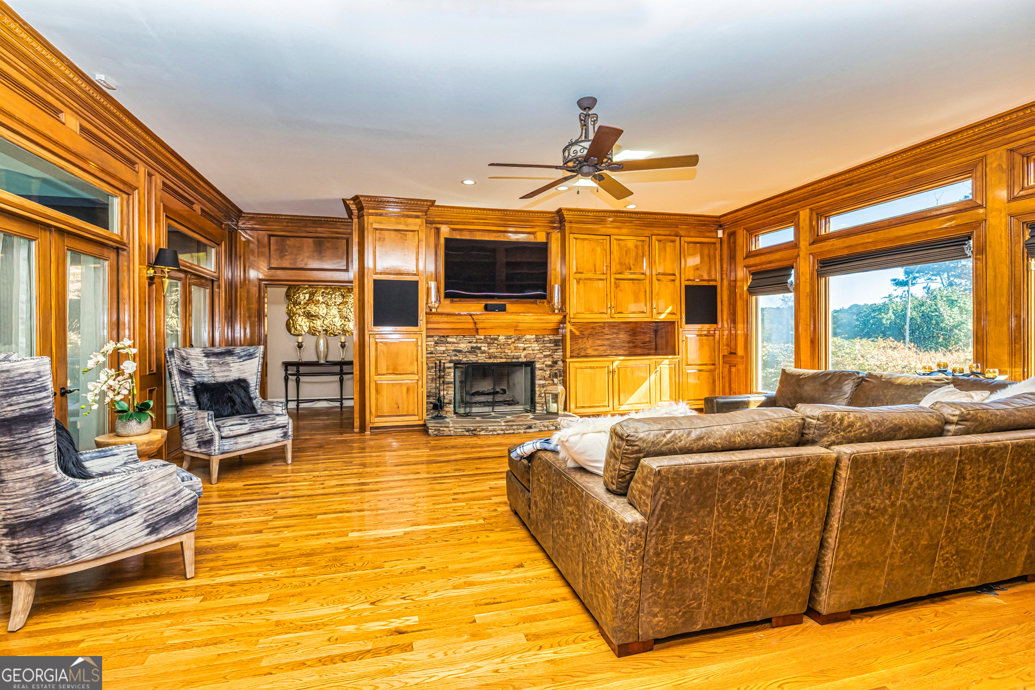 131 Lincoln Road Tyrone, GA 30290 - Photo 10 of 82 a living room with fireplace furniture and a large window