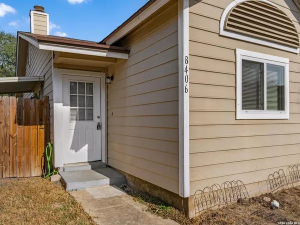 a view of front door of house