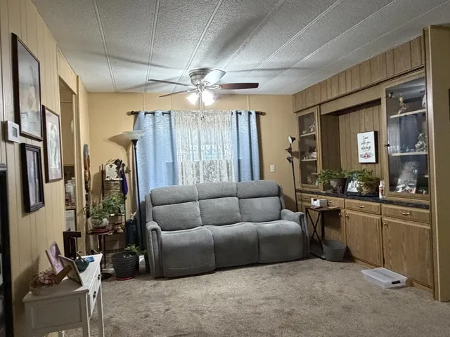 a living room with furniture and a couch