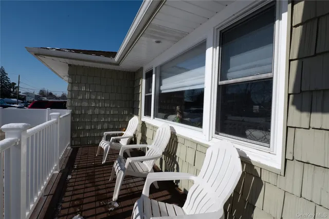a view of outdoor seating and patio