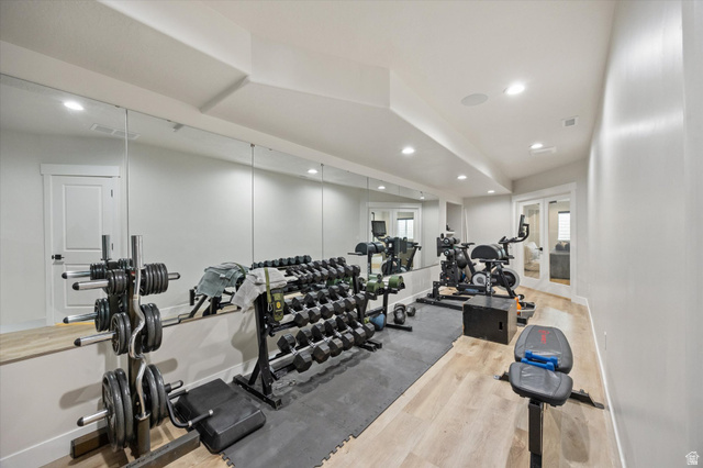 754 West 400 North, Unit 29 Mapleton, UT 84664 - Photo 13 of 25 Gym featuring recessed lighting