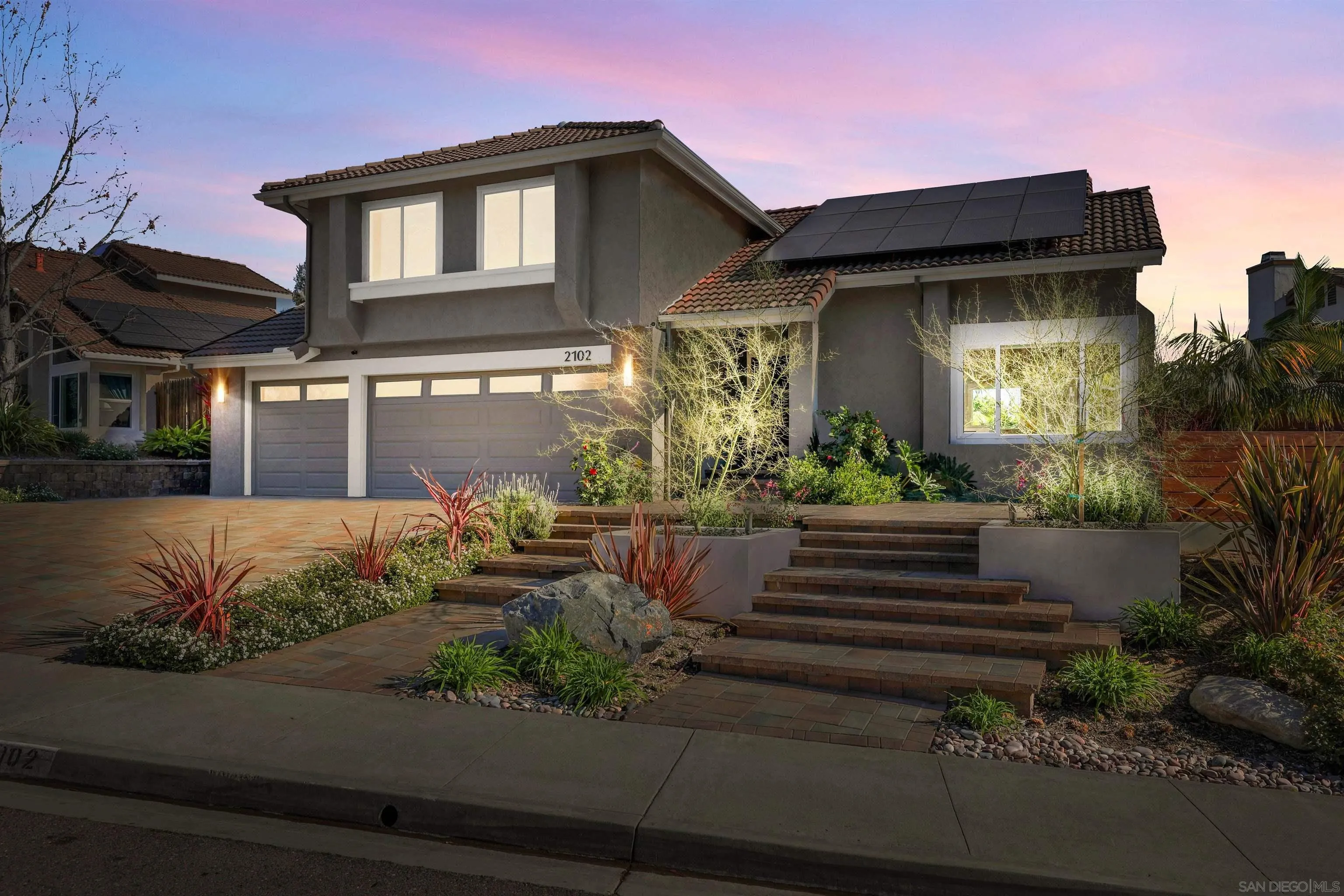 a front view of a house