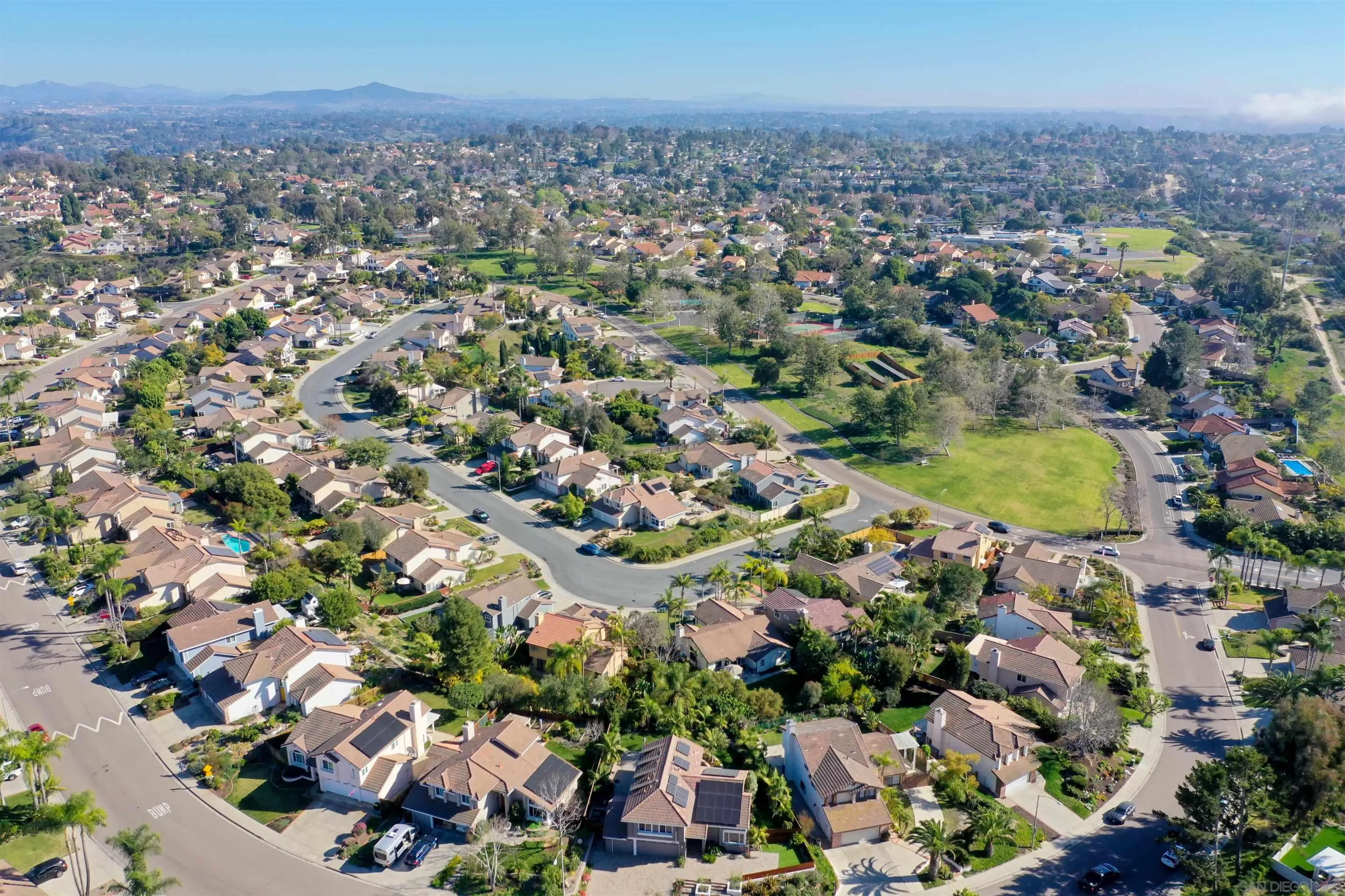 2102 Wandering Road Encinitas, CA 92024 - Photo 34 of 37 an aerial view of residential houses with outdoor space