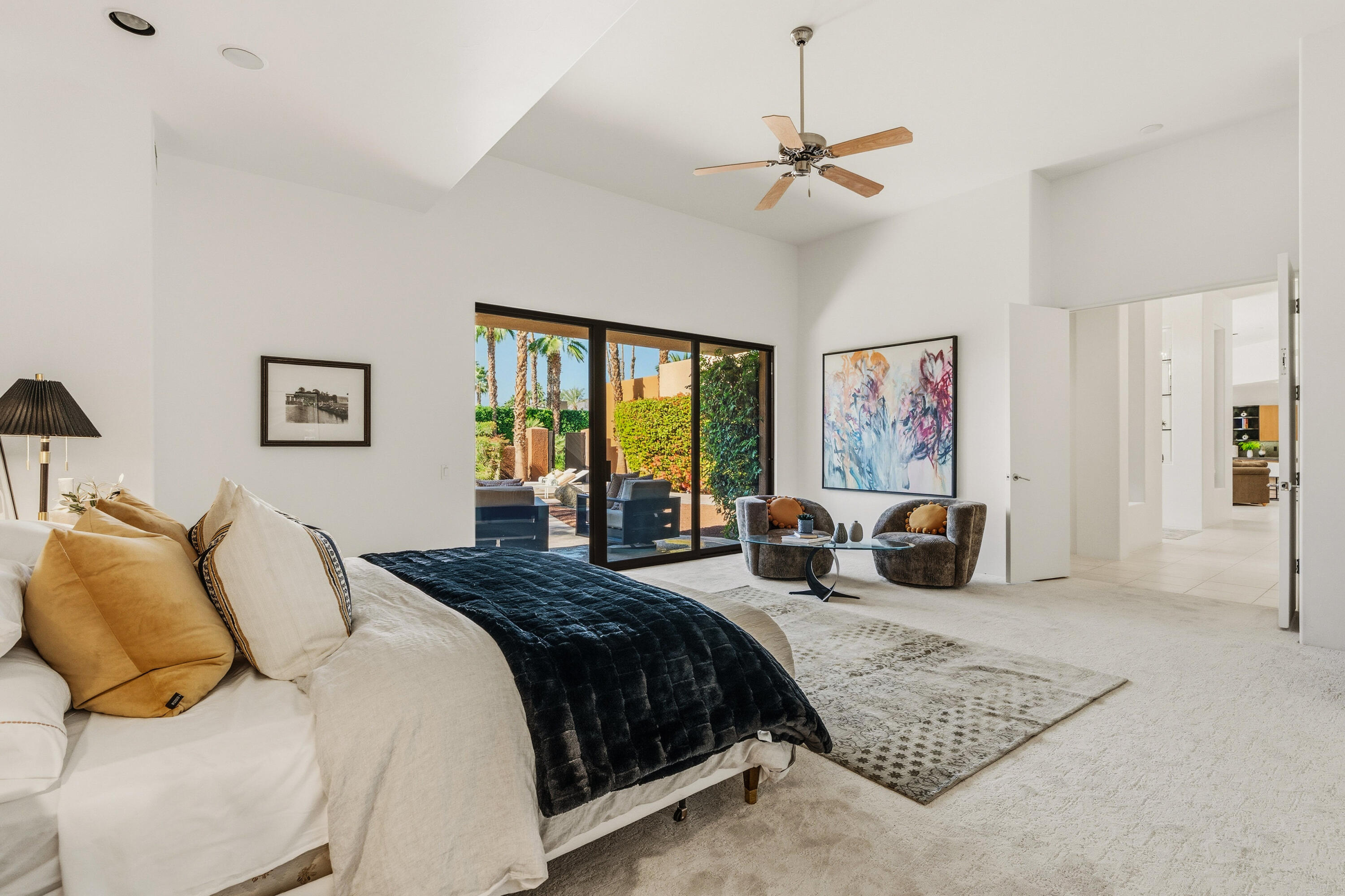 50120 Indian Camp Road La Quinta, CA 92253 - Photo 20 of 28 a bedroom with bed and a large window