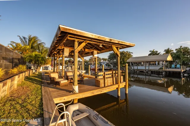 an aerial view of residential building with parking space