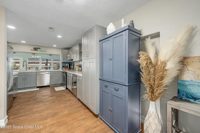 a close view of sink and microwave