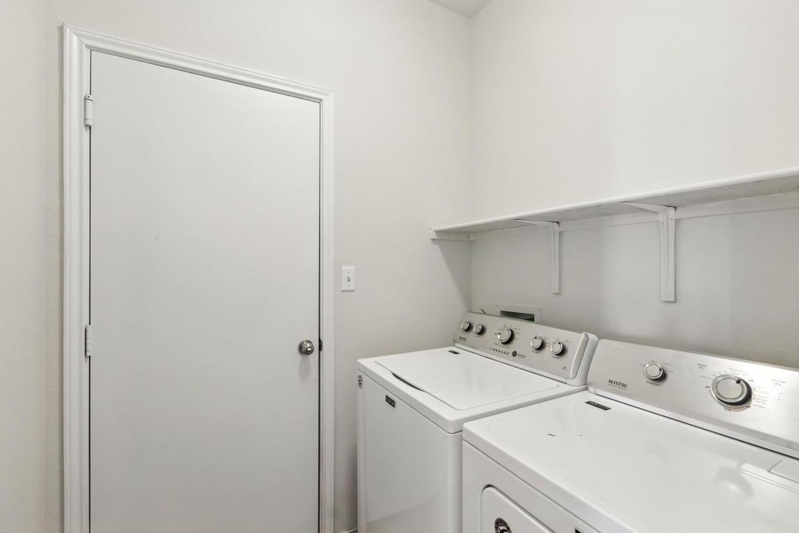 4617 Cleto Street Austin, TX 78725 - Photo 22 of 26 a utility room with dryer and washer