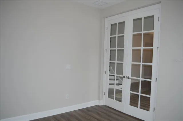 an empty room with a window
