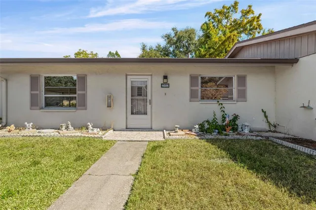 a front view of house with yard