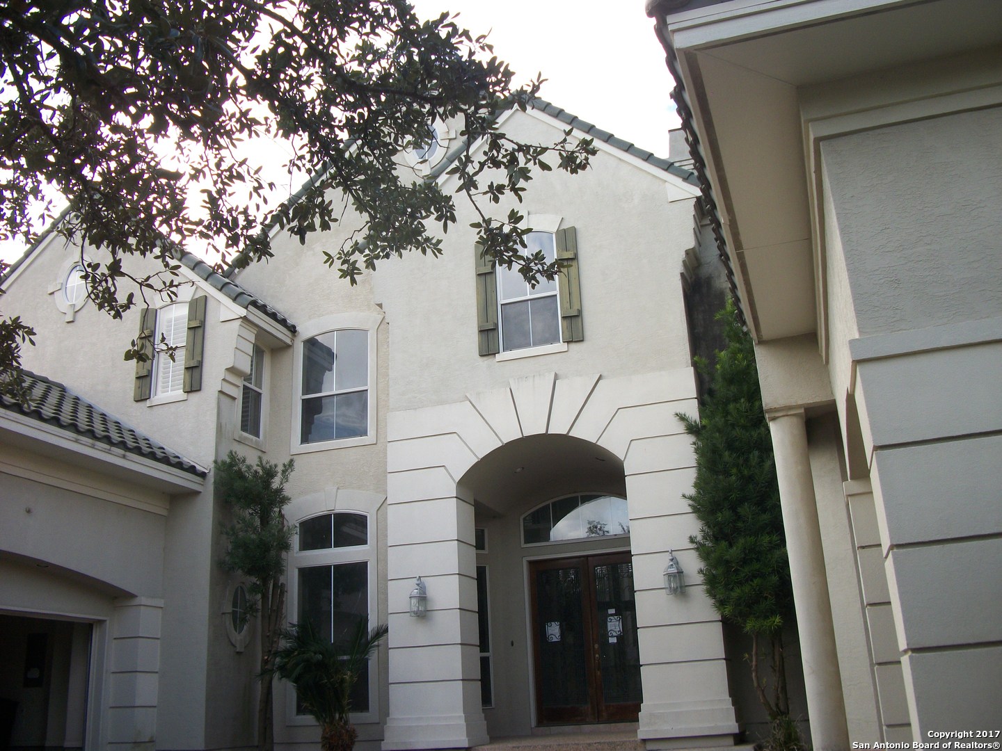 a front view of a house