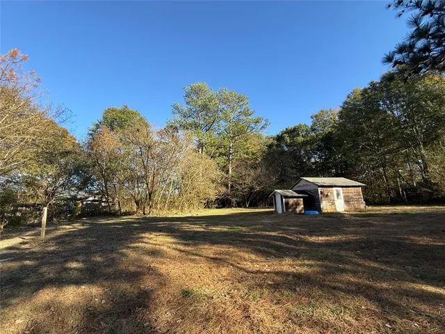 a backyard of a house