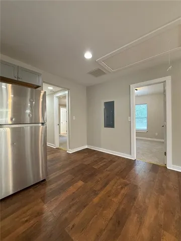 an empty room with a window