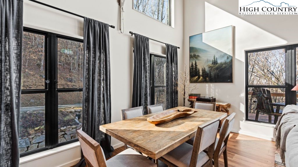114 Windridge Road Beech Mountain, NC 28604 - Photo 5 of 49 a view of a dining room with furniture window and outside view