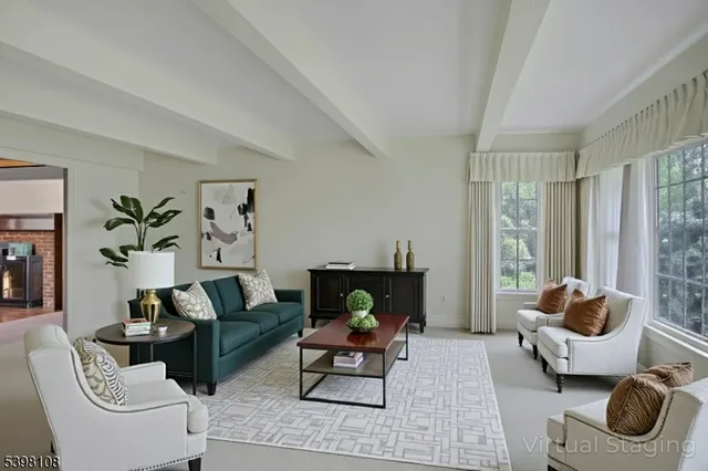 a view of a hallway view with staircase