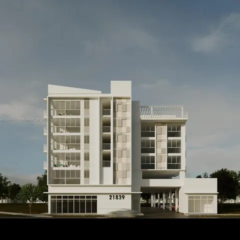 front view of a building with a street