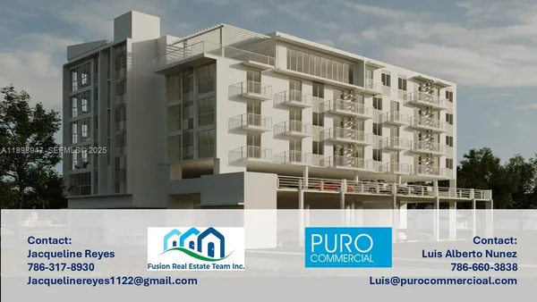 a front view of a building