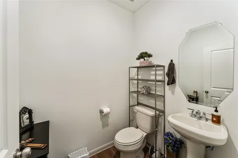 a view of a swimming pool with a lake view