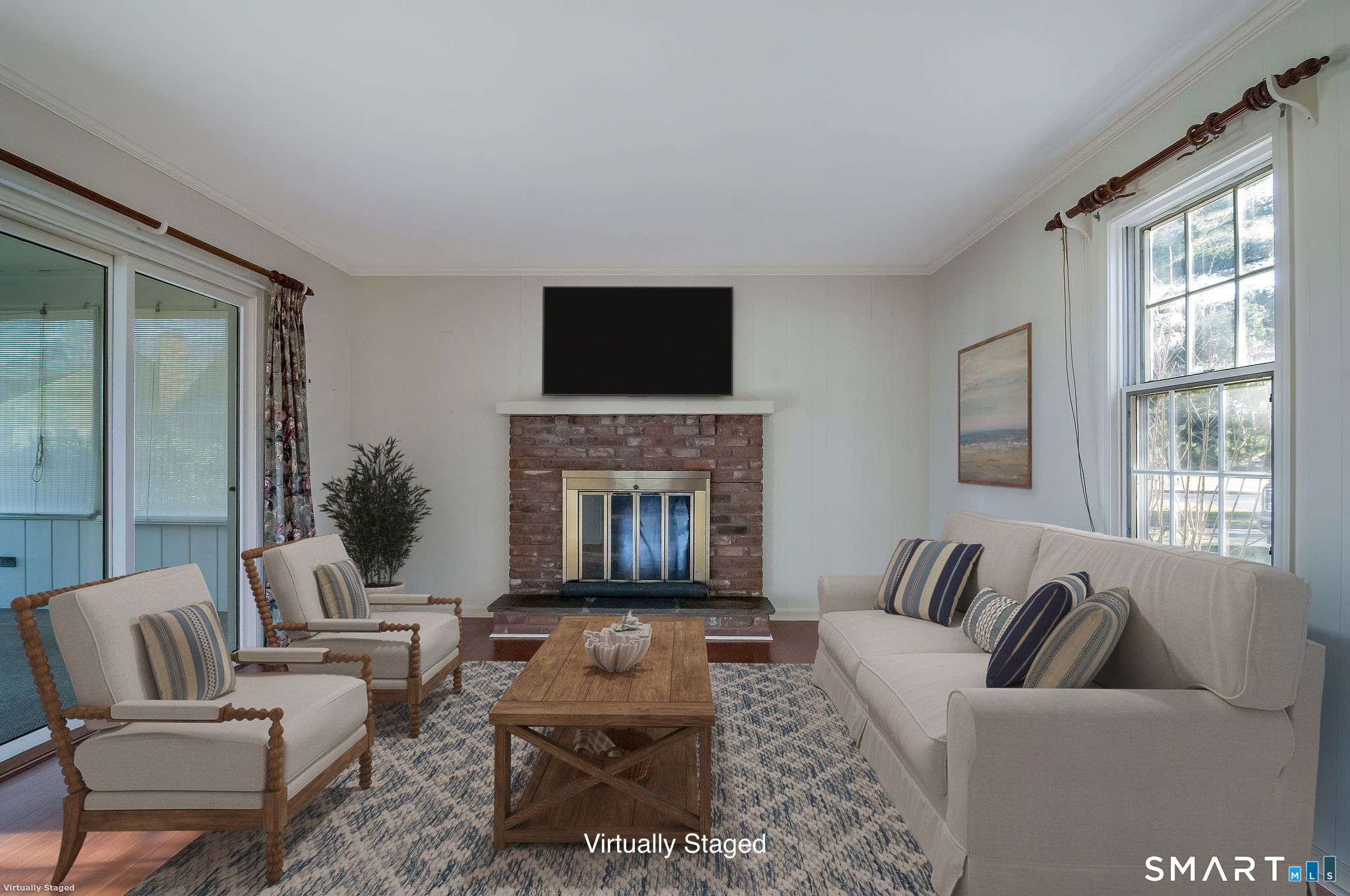 1 Downing Way, Unit 1 Madison, CT 06443 - Photo 13 of 26 a living room with furniture fireplace and window