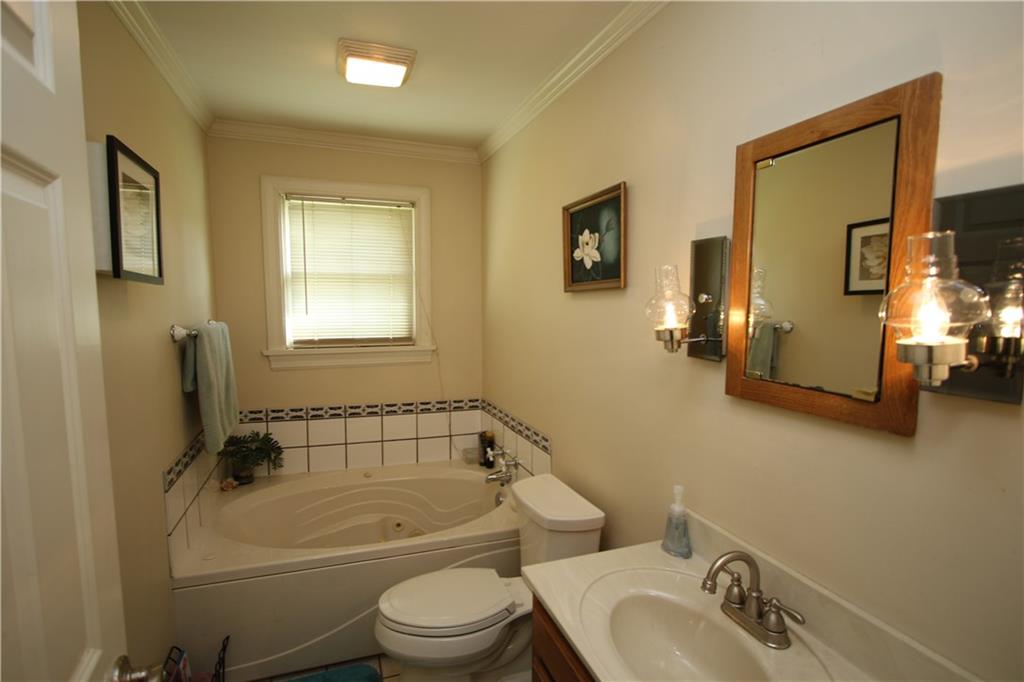 8 Momeyer Road Monongahela, PA 15063 - Photo 14 of 25 Jet Tub w/ Ceramic Tile in Remodeled 1st Floor Full Bathroom w/ Comfy Height Newer Toilet
