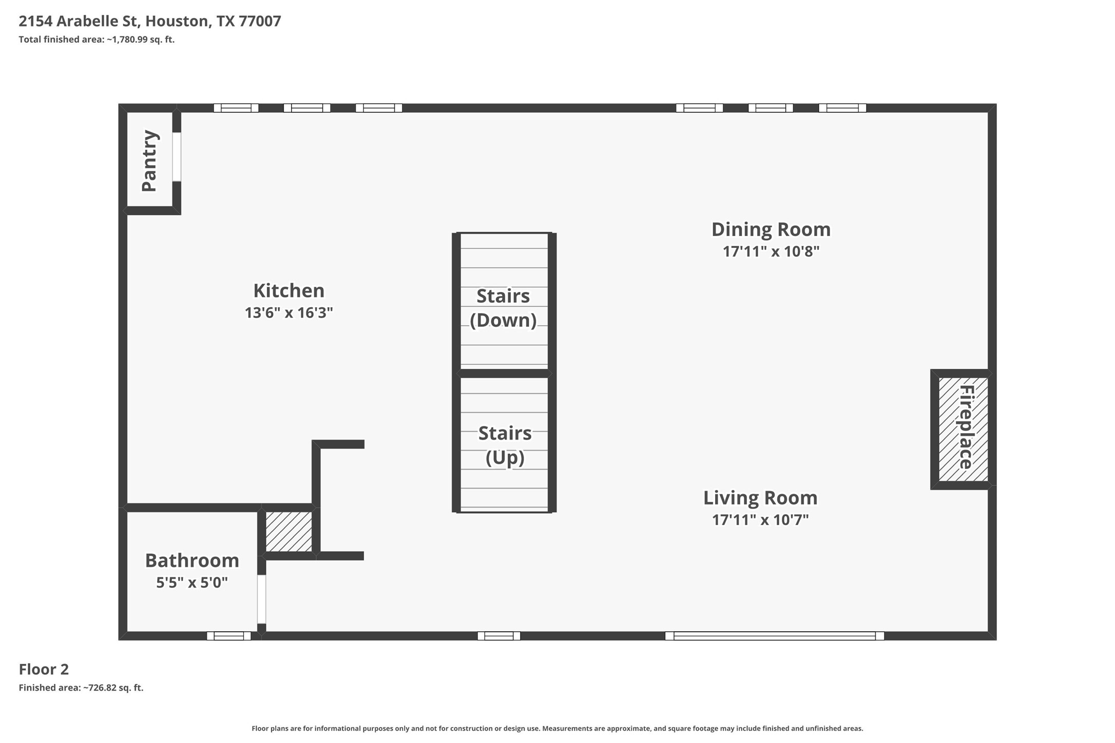 2154 Arabelle Street Houston, TX 77007 - Photo 43 of 45 Floor plan - 2nd floor