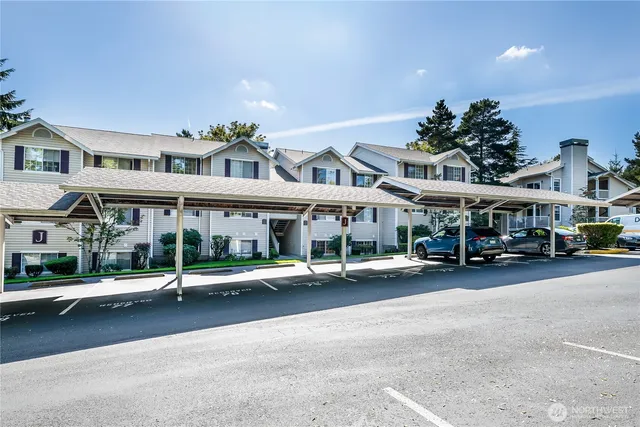 a view of a building with a street