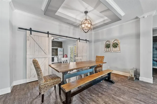 a room with furniture