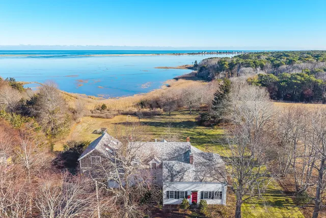a view of a lake with beach and ocean view