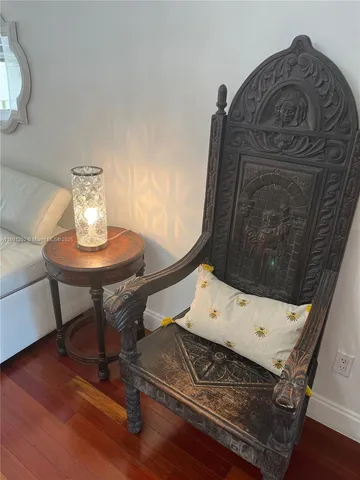 a view of entryway with wooden floor