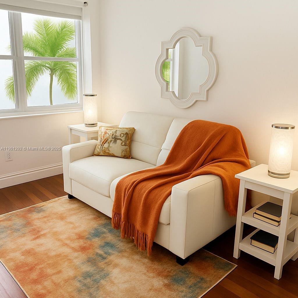 1340 Drexel Avenue, Unit 406 Miami Beach, FL 33139 - Photo 3 of 34 a bedroom with bed and a window