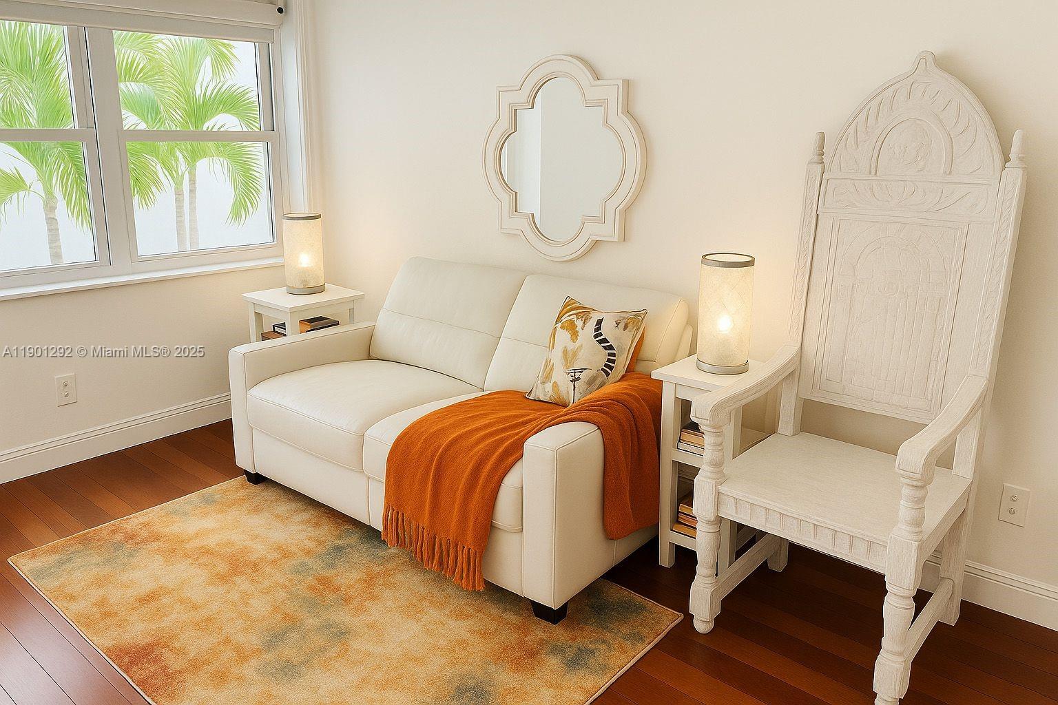 1340 Drexel Avenue, Unit 406 Miami Beach, FL 33139 - Photo 4 of 34 a bedroom with a bed and a table