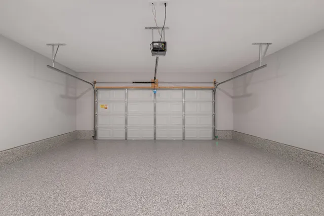 a view of a garage