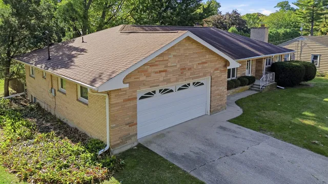 a aerial view of a house