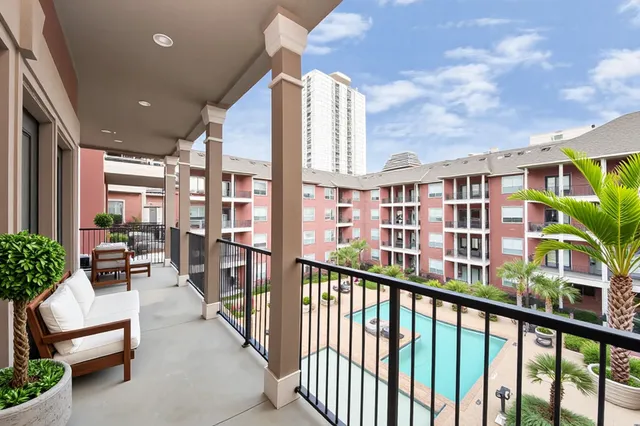 a city view from a balcony