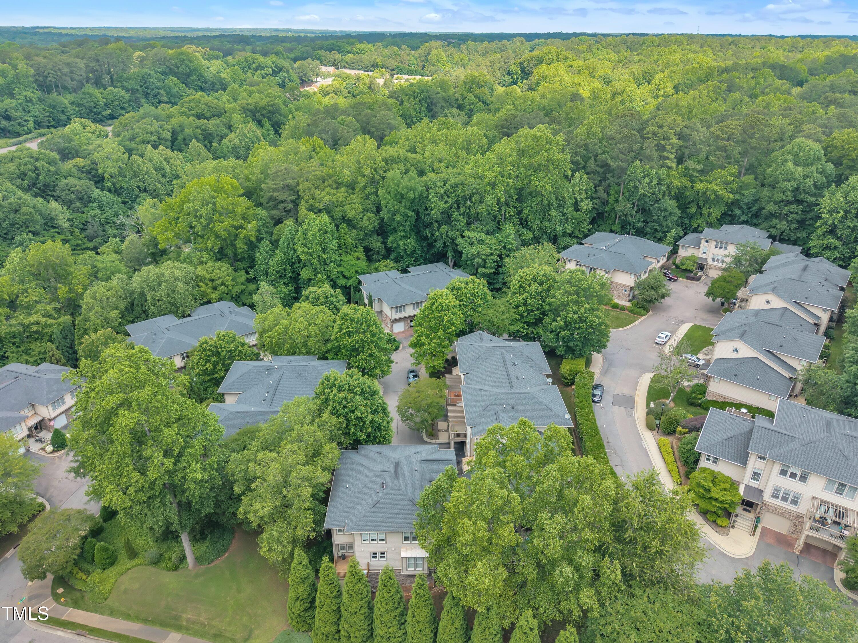 4802 Glenmist Court Raleigh, NC 27612 - Photo 47 of 52 an aerial view of a house with a yard