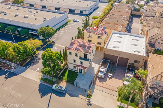 an aerial view of a city